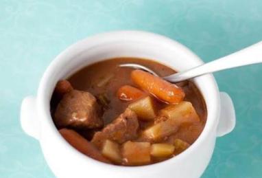 Beef Soup with Vegetables in a Crock Pot Photo 1