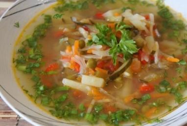 Cabbage Soup with Pickled Cucumbers Photo 1