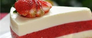 Creamy Cheesecake with Strawberry Jelly Photo