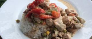 Turkey Recipe with Vegetables in a Creamy Sauce Photo