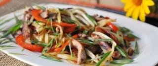 Hot Chinese Salad with Pork and Potatoes Photo