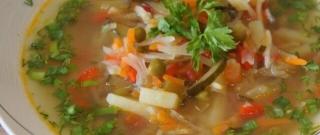 Cabbage Soup with Pickled Cucumbers Photo