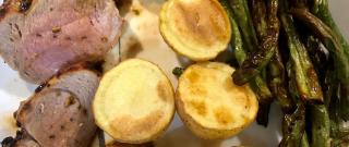 Air Fryer Mustard-Crusted Pork Tenderloin with Potatoes and Green Beans Photo