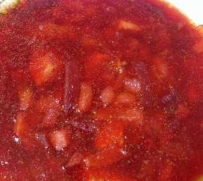 Vegetable Beetroot Soup in a Crock Pot Photo