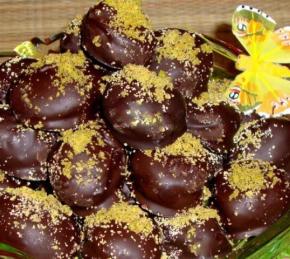 Chocolate Dried Apricots with Marzipan Photo