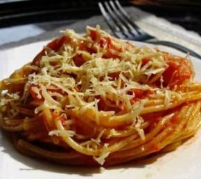 Spaghetti Under the Marinara Sauce Photo