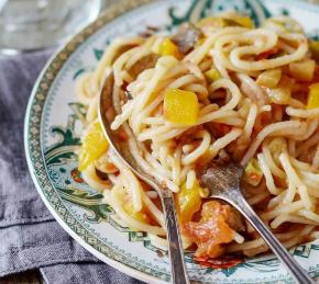 Healthy Lunch - Pasta with Vegetables Photo