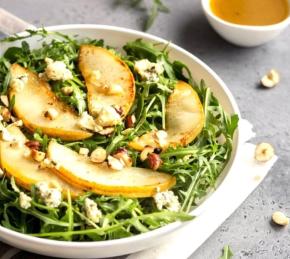 Salad with Pears and Dorblu Cheese Photo