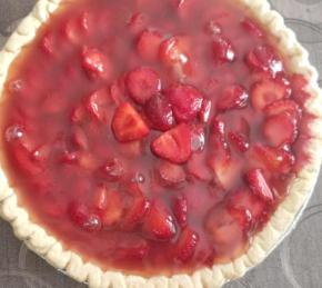 Fresh Strawberry Cheesecake Pie Photo