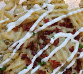 Loaded Sour Cream and Onion Waffle Fries Photo