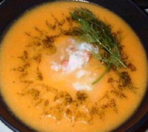 Butternut Squash Soup with Lobster Photo