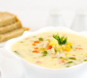 Healthy Chicken Soup with Cream Photo