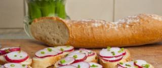 Sliced Baguette with Butter, Radishes & Sea Salt Photo