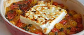 Broiled Feta with Garlicky Cherry Tomatoes & Capers Photo