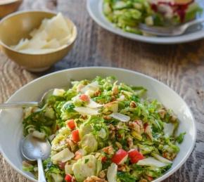 Brussels Sprout Salad with Apples, Walnuts & Parmesan Photo