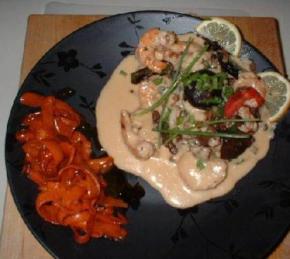 Lobster, Shrimps and Mushrooms in Rosemary Veloute Photo