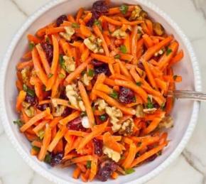Carrot Salad with Cranberries, Toasted Walnuts & Citrus Vinaigrette Photo