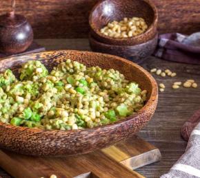Salad with Lentils, Broccoli and Green Peas Photo