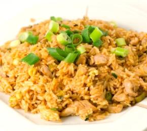 Rice with Chicken Fillet, Carrot and Onion Photo