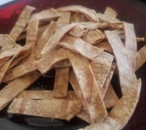 Baked Corn Tortilla Strips for Mexican Soups Photo